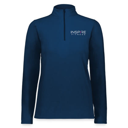 Augusta Sportswear Ladies Micro-Lite Fleece Quarter Zip - navy