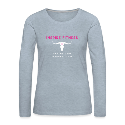 Women's Premium Long Sleeve T-Shirt - heather ice blue
