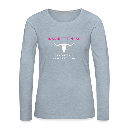 Women's Premium Long Sleeve T-Shirt - heather ice blue