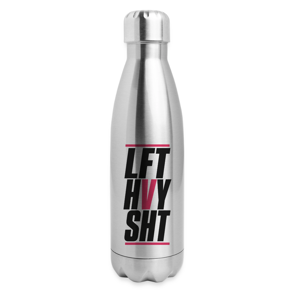 Insulated Stainless Steel Water Bottle - silver