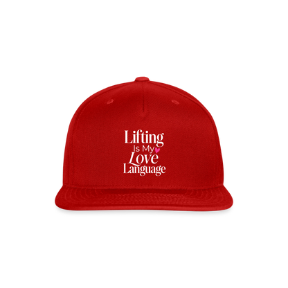 Snapback Baseball Cap - red