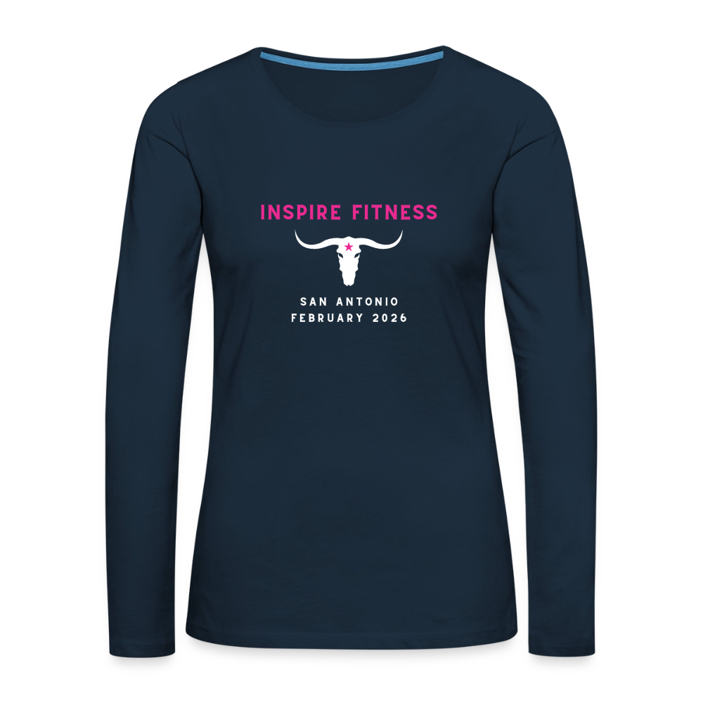 Women's Premium Long Sleeve T-Shirt - deep navy