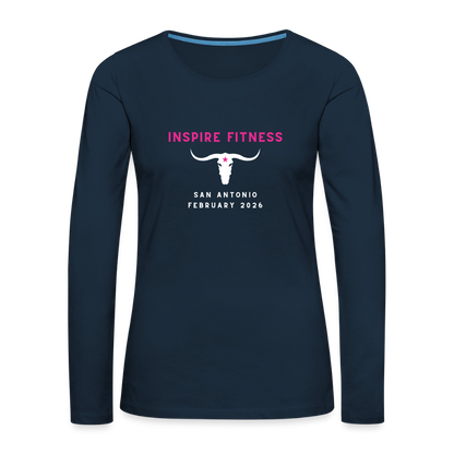 Women's Premium Long Sleeve T-Shirt - deep navy