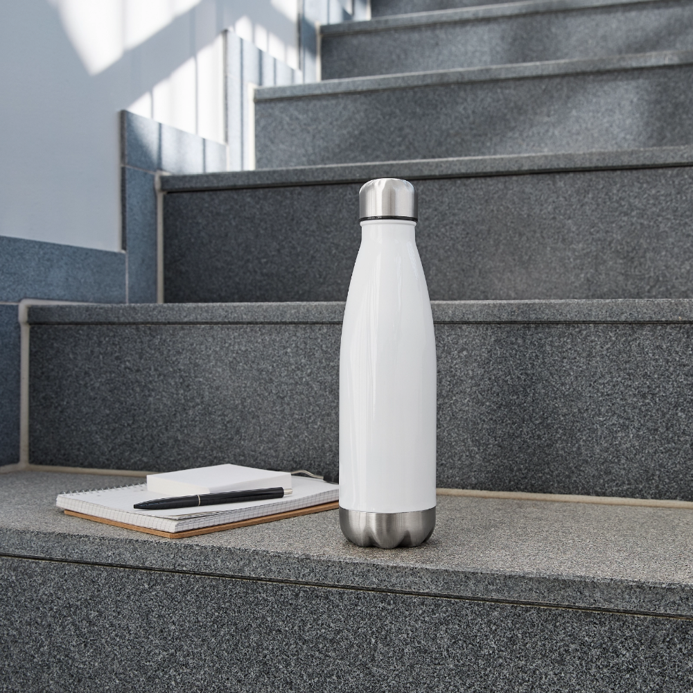Insulated Stainless Steel Water Bottle - white