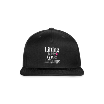 Snapback Baseball Cap - black