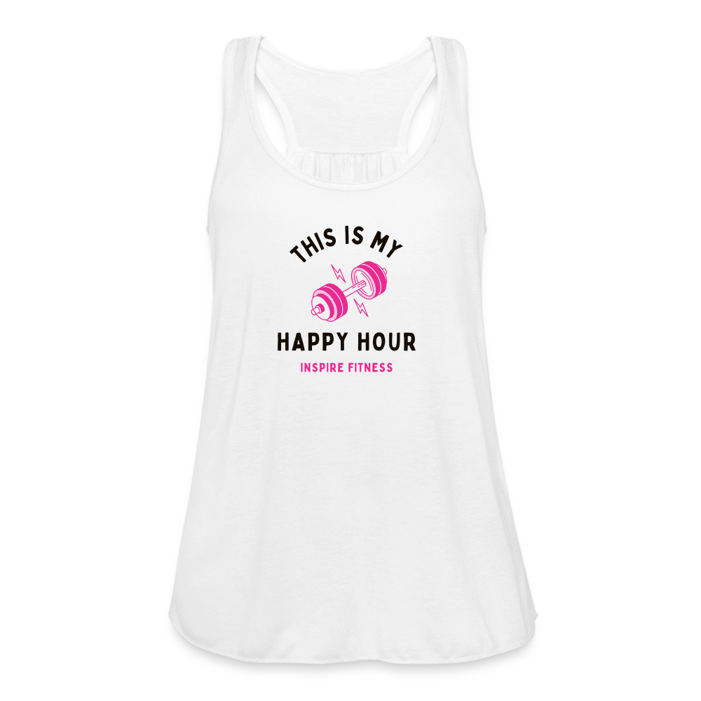 Women's Flowy Tank Top by Bella - white