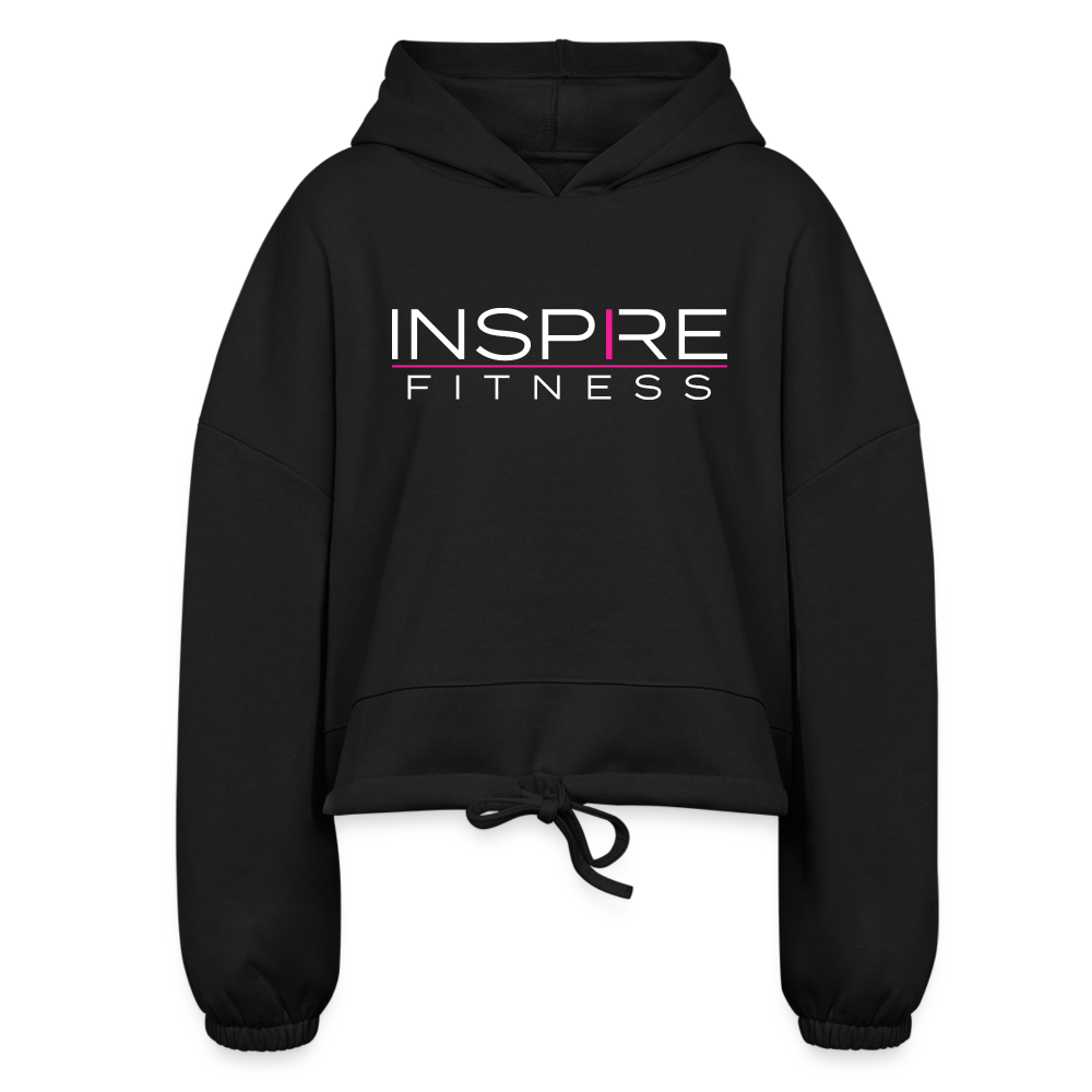 Women’s Cropped Hoodie - black